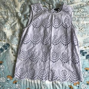 LAVENDER EYELET TANK TOP